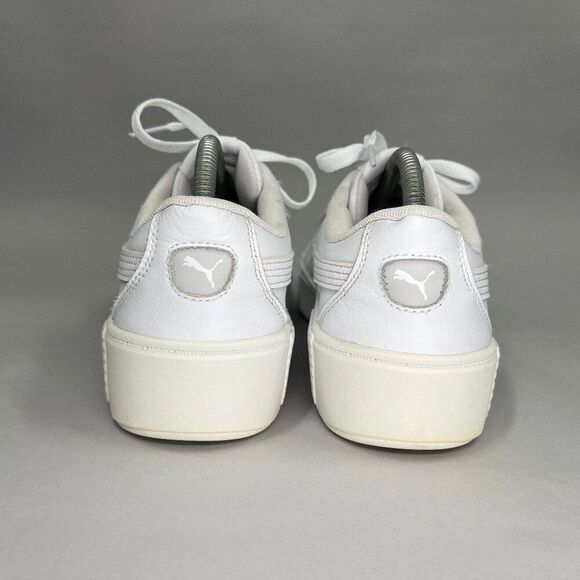 Puma Women's Size 10 Smash‎ Platform v2 White Leather Sneakers - Picture 5 of 11
